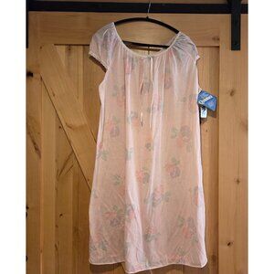 New! Vintage Lorraine Size L Nightgown Coquette Prarie Granny Pastel Floral